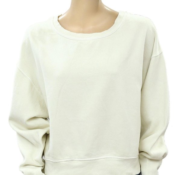 Free People Cool Rider Pullover Top Sweatshirt Ribbed Slouchy Comfy L NWT - Picture 6 of 8
